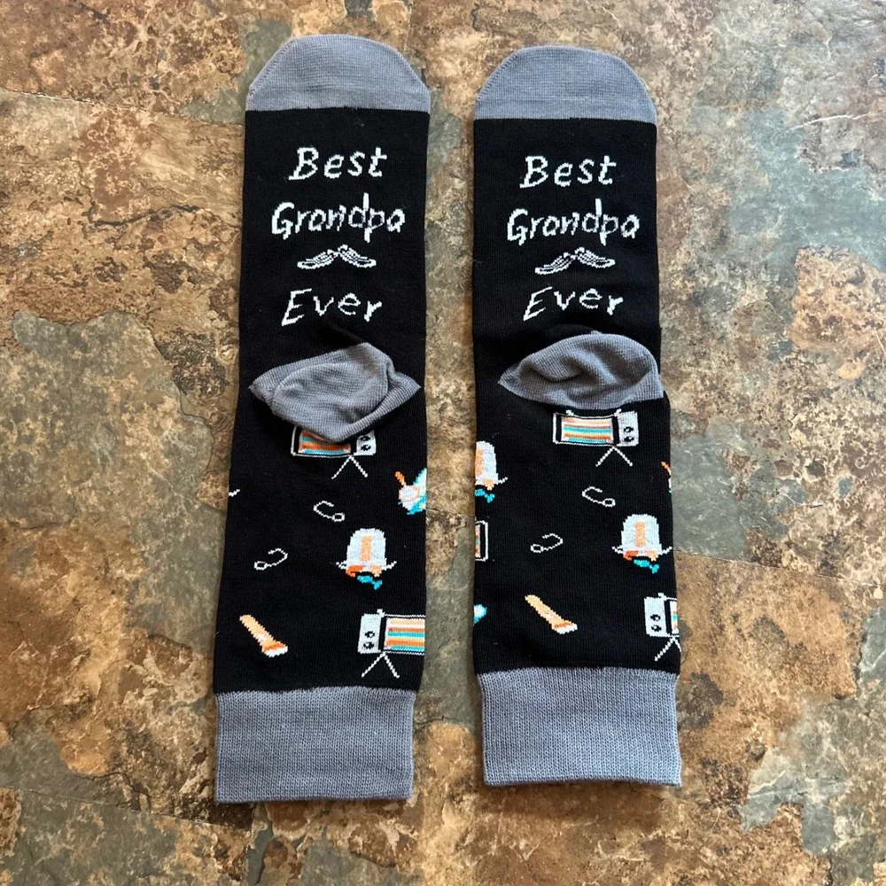 Best Grandpa Ever Socks Mens Grandparent